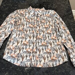 Rock and Roll Denim Button Up Shirt